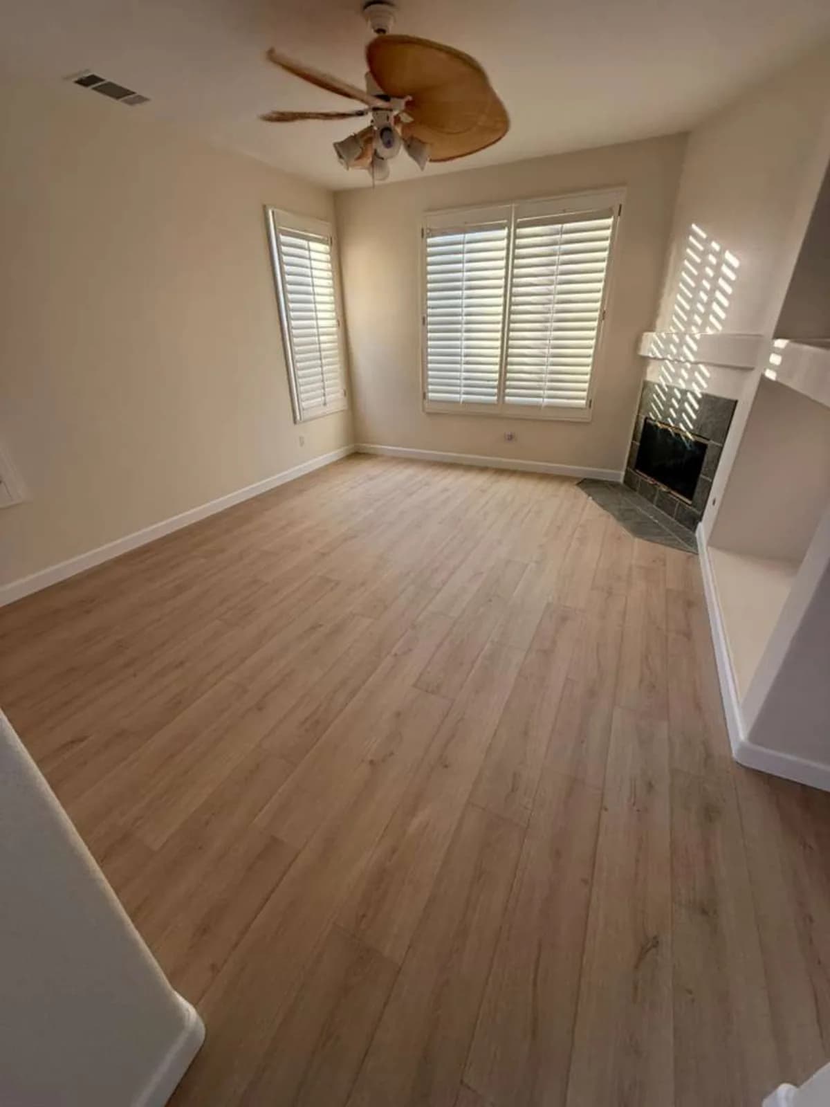Zelo Flooring luxury vinyl plank installed across a San Diego living room