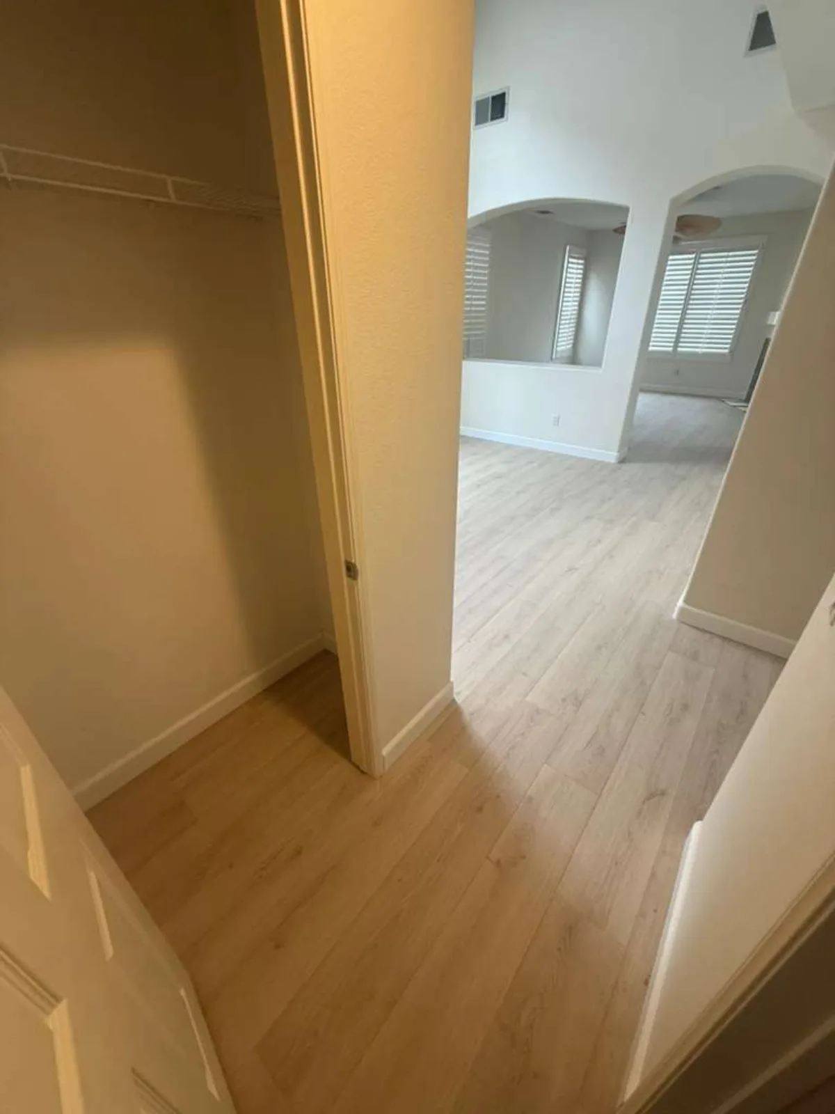 LVP flooring installed in a hallway